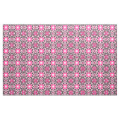 Floral Moroccan Tile, Fuchsia Pink & Grey / Grey Stof (Yard (91,4 cm))