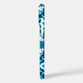 Floral Moroccan Tile, Indigo, Sky Blue en White Case-Mate iPhone Case (Achterkant / Links)