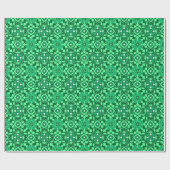 Floral Moroccan Tile, Light and Dark Jade Green Cadeaupapier (Vlak)