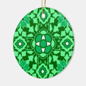 Floral Moroccan Tile, Light and Dark Jade Green Keramisch Ornament (Links)