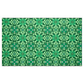 Floral Moroccan Tile, Light and Dark Jade Green Stof (Fat Quarter)