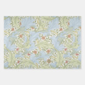Floral  Morris Patronen Big Leaves Flowers Inpakpapier Vel (Voorkant 3)