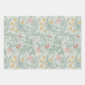 Floral  Morris Patronen Big Leaves Flowers Inpakpapier Vel (Voorkant 2)