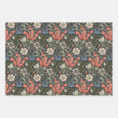 Floral Morris Pattern Compton Iris Flower Inpakpapier Vel (Voorkant)