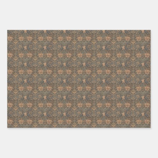  Floral Morris Pattern Honeysuckle Flowers Inpakpapier Vel (Voorkant 3)