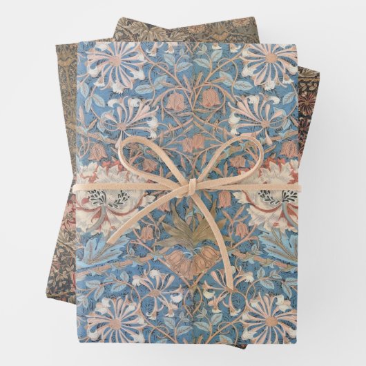  Floral Morris Pattern Honeysuckle Flowers Inpakpapier Vel (In situ)