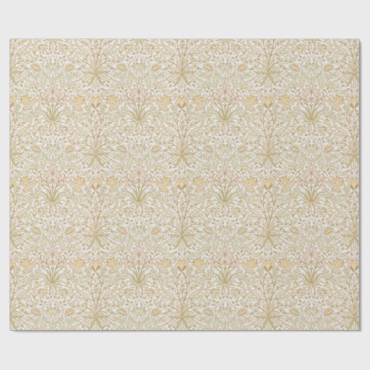  Floral Morris Pattern Hyacint Neutrals Cadeaupapier (Vlak)