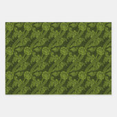 Floral  Morris Pattern Red Sepia Green Inpakpapier Vel (Voorkant 3)