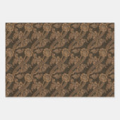 Floral  Morris Pattern Red Sepia Green Inpakpapier Vel (Voorkant 2)
