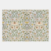 Floral  Morris Pattern Wreath Daffodil Inpakpapier Vel (Voorkant 3)
