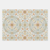 Floral  Morris Pattern Wreath Daffodil Inpakpapier Vel (Voorkant 2)