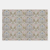  Floral Morris Red Blue Flower Patronen Inpakpapier Vel (Voorkant 3)