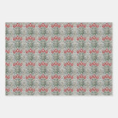 Floral Morris Red Blue Flower Patronen Inpakpapier Vel (Voorkant)