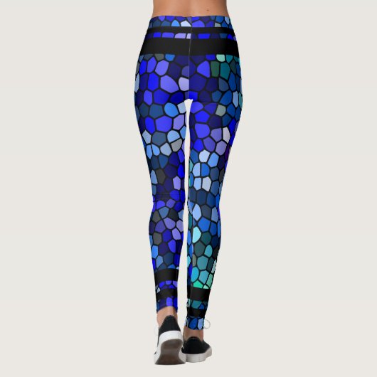 Floral Mosaic Tegels Leggings (Achterkant)