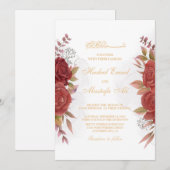 Floral-moslimbruiloft Kaart (Voorkant / Achterkant)