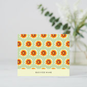 Floral Mosterd Geel Small Business Order Insert (Staand voorkant)