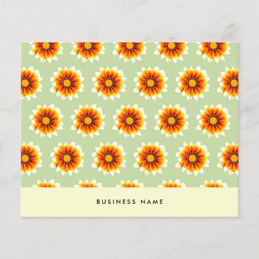 Floral Mosterd Geel Small Business Order Insert (Voorkant)