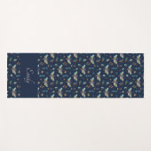Floral Moth Butterfly Pattern Yoga Mat (Voorkant (horizontaal))