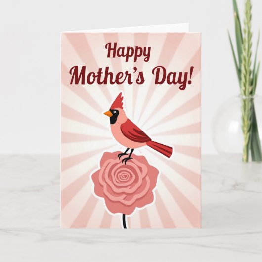 Floral Mothers Day Crest Card Kaart (Voorkant)