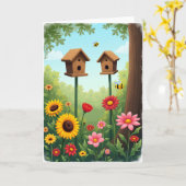 Floral Mothers Day Garden Card Kaart (Gele Bloem)