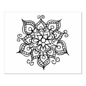 Floral Motif, Handtekening Rubber Stempel 4 x 5 in (Afrduk)