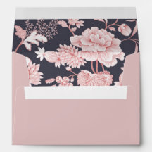 Floral Motif in roze en grijs huwelijk