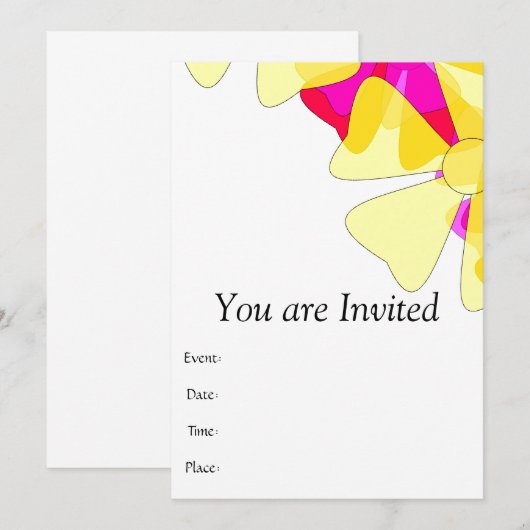 Floral Motif Kaart (Voorkant / Achterkant)