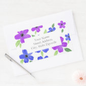 Floral Motif Labels voor Paarse en blauwe Waterver (Envelop)