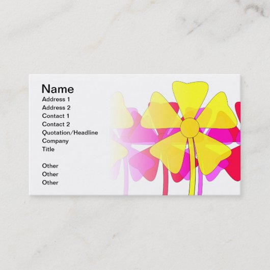 Floral Motif Visitekaartje (Voorkant)