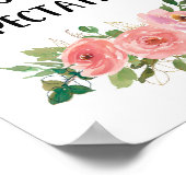 Floral Motivatie bevalling Kantoor klaslokaal Poster (Hoek)