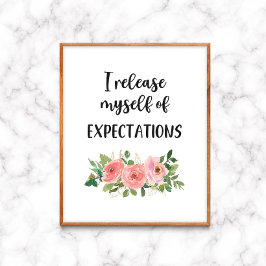 Floral Motivatie bevalling Kantoor klaslokaal Poster