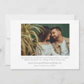 Floral Mountain Poppy Wedding Photo Save the Date Kaart (Achterkant)