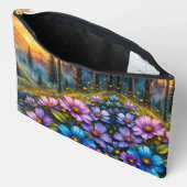 Floral Mountain Valley Sunrise Landscape Etui (Open)