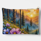 Floral Mountain Valley Sunrise Landscape Etui (Achterkant)