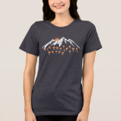 Floral Mountain Vrouwen T-shirt in Donkergrijs (Voorkant)