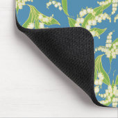  Floral Mousepad: Lelies van de Vallei, Blauw Muismat (Hoek)