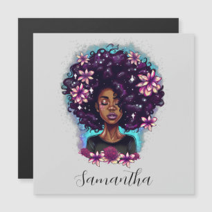 Floral mouszing Afro Woman