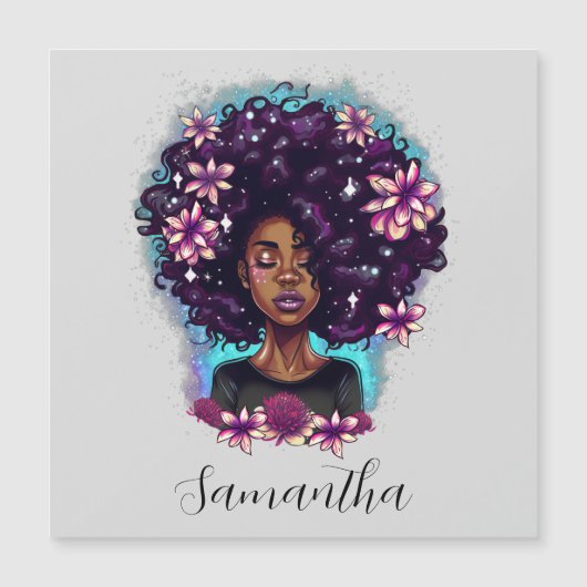 Floral mouszing Afro Woman (Voorkant)