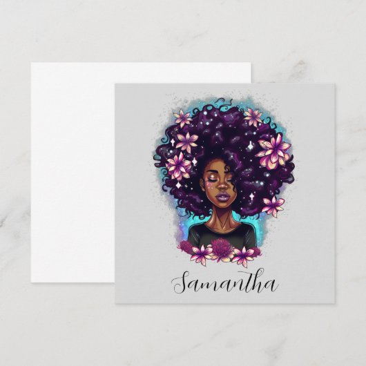 Floral mouszing Afro Woman (Voorkant / Achterkant)