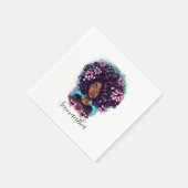Floral mouszing Afro Woman Servet (Hoek)