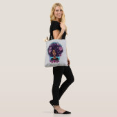 Floral mouszing Afro Woman Tote Bag (Op model)