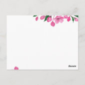 Floral Moving Announcement Briefkaart (Achterkant)