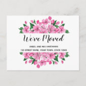Floral Moving Announcement Briefkaart (Voorkant)