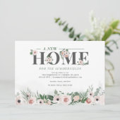 Floral Moving Botanisch Nieuw Bewegd Adres Aankondiging (Staand voorkant)