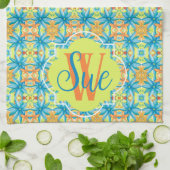 Floral mozaïek keukenhanddoek (Gevouwen)