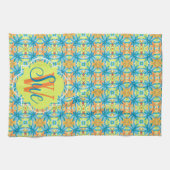 Floral mozaïek keukenhanddoek (Horizontaal)