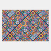 Floral mozaïek tegel ontwerp 8 inpakpapier vel (Voorkant 2)