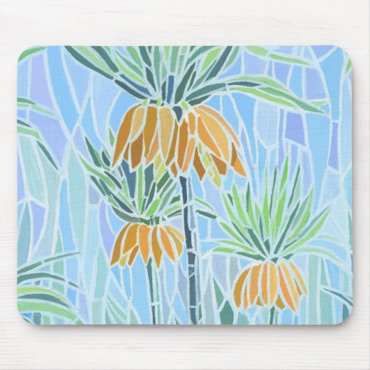 Floral mozaïekontwerp muismat (Voorkant)