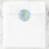 Floral mozaïekontwerp ronde sticker (Tas)