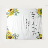 Floral Mr. en Mrs. Foto Achtergrond Wandkleed (Voorkant (horizontaal))